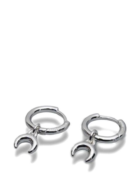 Marine Serre Moon-charm earrings - Silver - zdjęcie produktu nr 2