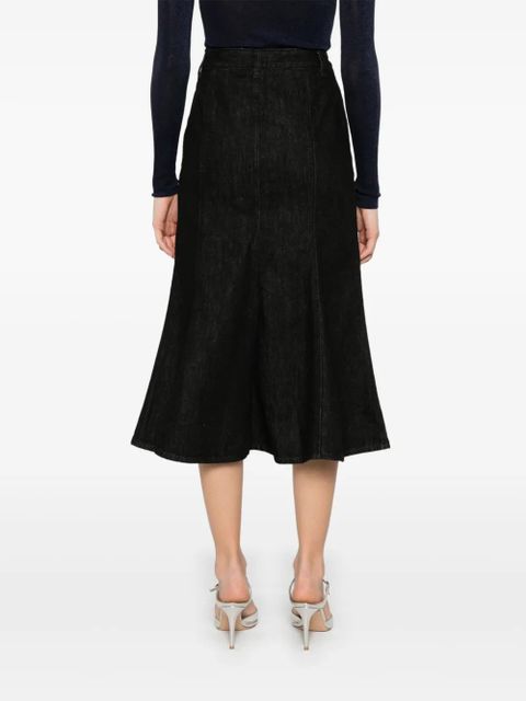 Self-Portrait flared midi skirt - Black - zdjęcie produktu nr 1