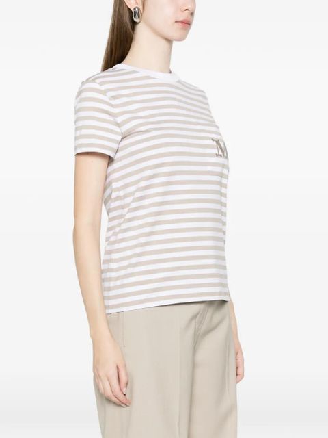 Max Mara Moboli striped pocket T-shirt - White