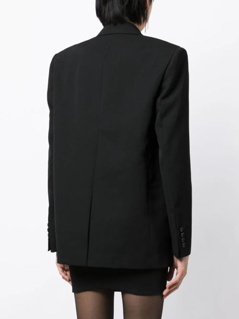 Alexander Wang logo-embroidered single-breasted blazer - Black