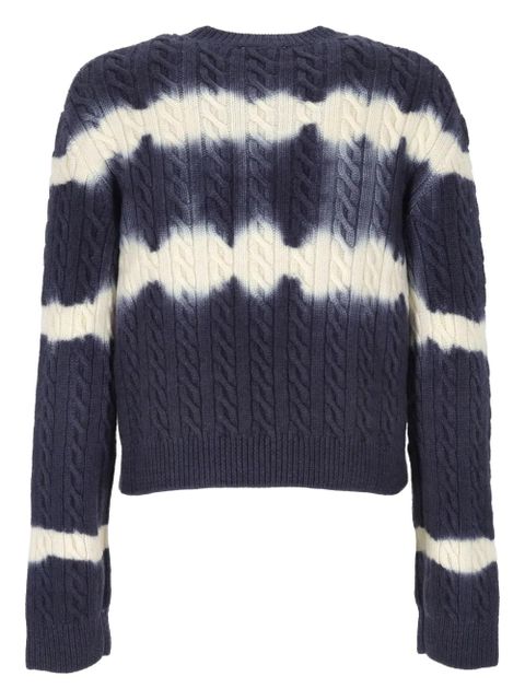 Off-White cable-knit tie-dye sweater - Blue - zdjęcie produktu nr 2