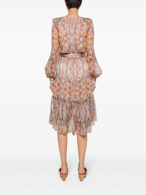 ETRO graphic-print silk midi dress - Neutrals - zdjęcie produktu nr 2