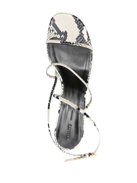 KHAITE 35mm snakeskin-print sandals - Neutrals - zdjęcie produktu nr 2