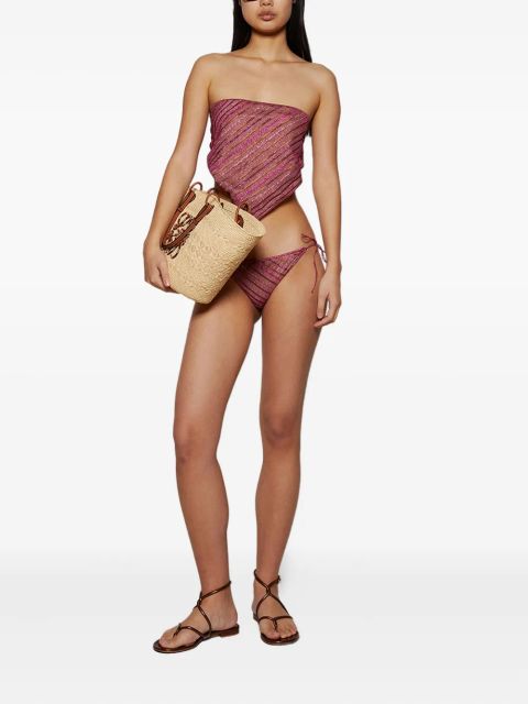 Oséree strapless striped bikini - Pink