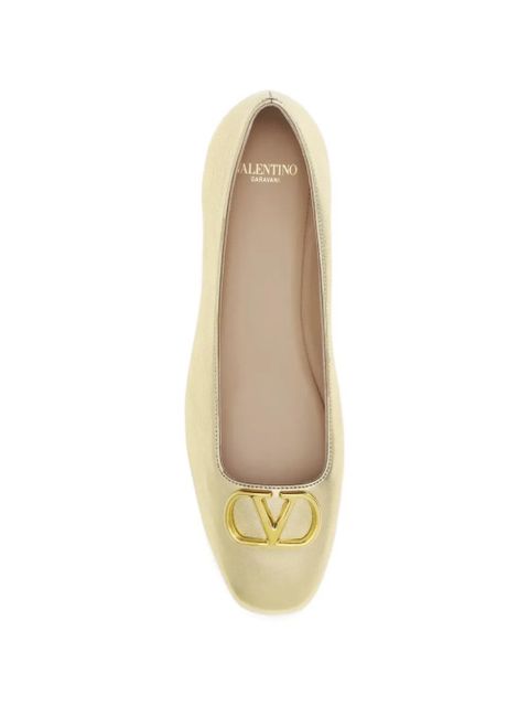 Valentino Garavani Vlogo-signature ballet flats - Gold