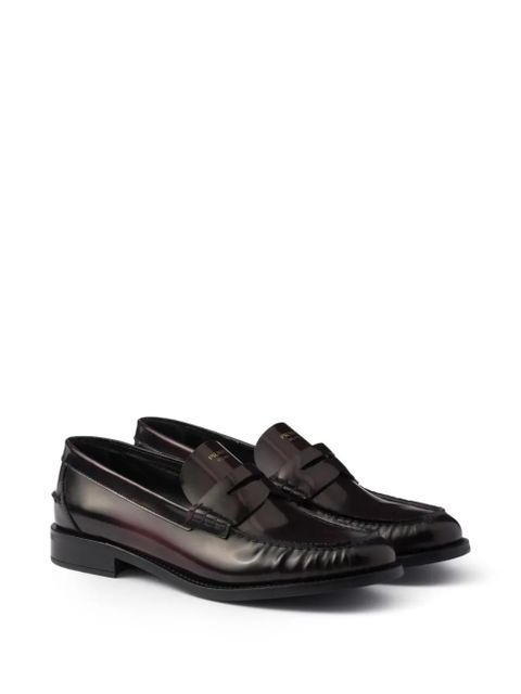 Prada leather loafers - Red