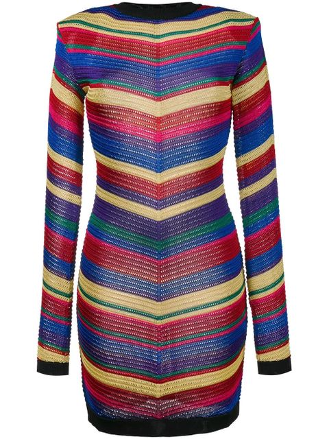 Balmain chevron knit dress - Red - zdjęcie produktu nr 1