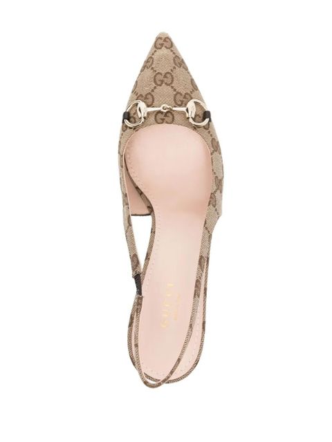 Gucci 85mm Horsebit-detail pumps - Neutrals