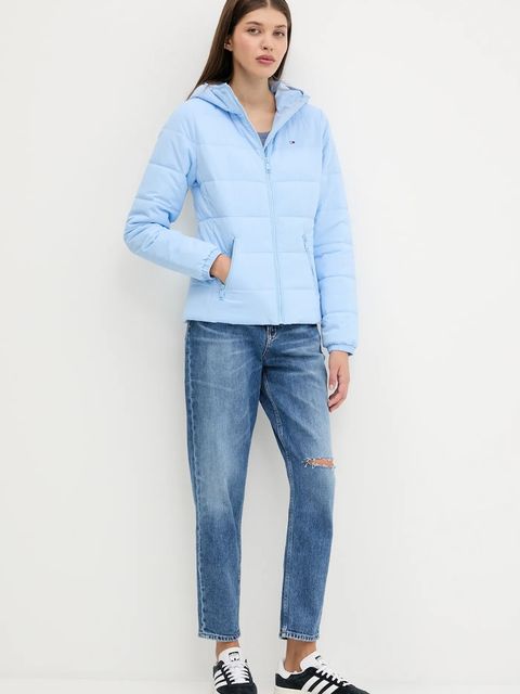 Tommy Jeans kurtka kolor niebieski przejściowa DW0DW20959