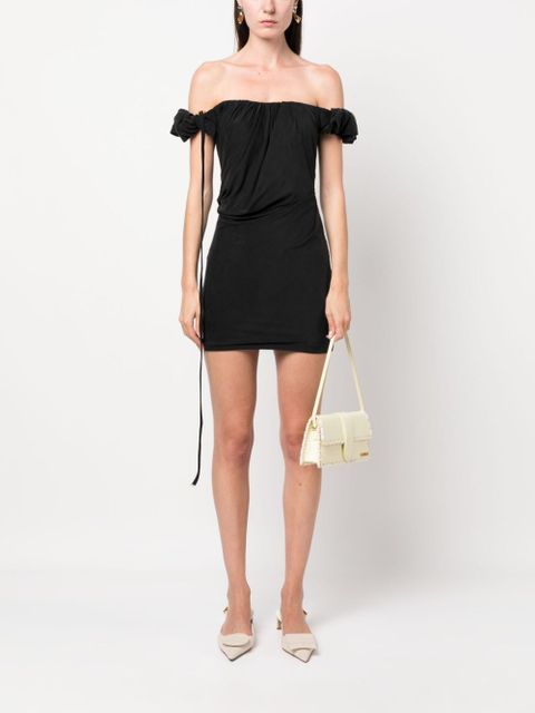 Jacquemus La Robe Ciceri draped minidress - Black - zdjęcie produktu nr 2