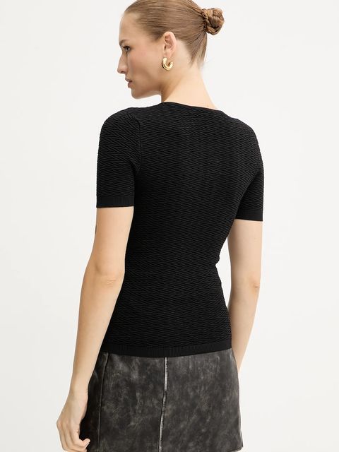 Guess t-shirt HELENA damskie kolor czarny W5YR16 Z3OV0