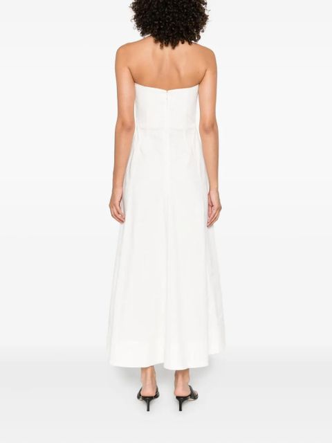 St. Agni strapless midi dress - White