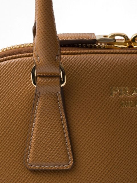 Prada medium Saffiano leather tote bag - Brown
