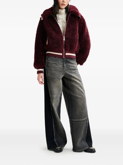 Essentiel Antwerp faux-fur zip-up jacket - Red - zdjęcie produktu nr 2