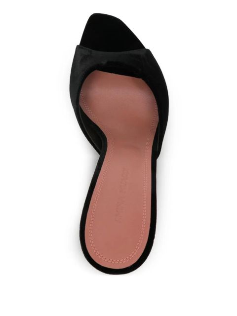Amina Muaddi 95mm Alexa heeled mules - Black