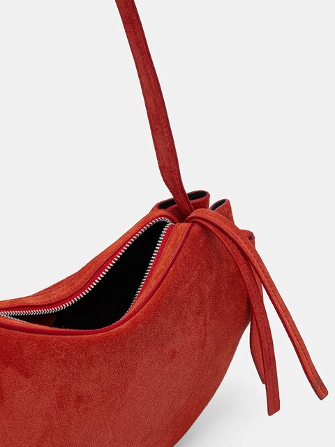 Yuzefi torebka zamszowa FORTUNE COOKIE kolor czerwony YUZPF25-HB-FC-S022