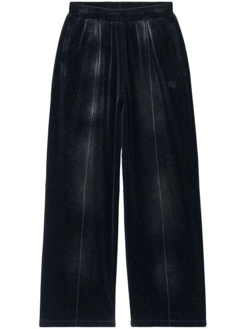 Alexander Wang rhinestone-embellished track pants - Black - zdjęcie produktu nr 1