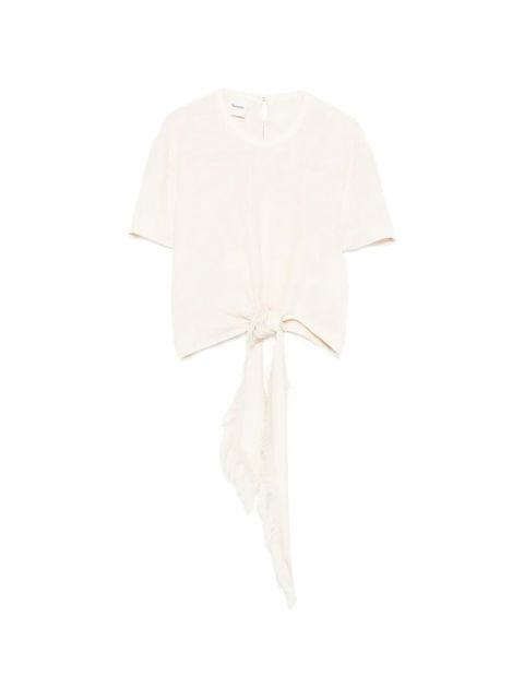 Nanushka Mariel frayed-detail top - Neutrals - zdjęcie produktu nr 1