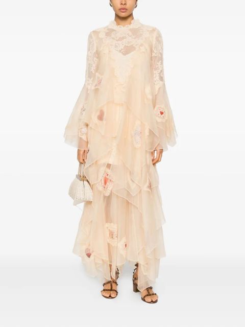 ZIMMERMANN lace ruffled dress - Neutrals