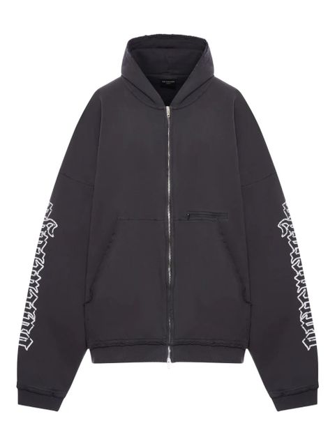 Balenciaga distressed-sleeve hoodie - Grey - zdjęcie produktu nr 1