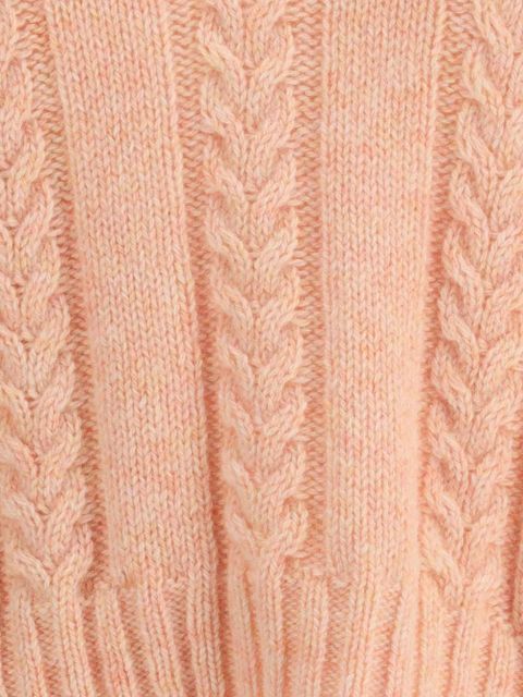 LOEWE cable-knit v-neck sweater - Pink - zdjęcie produktu nr 2
