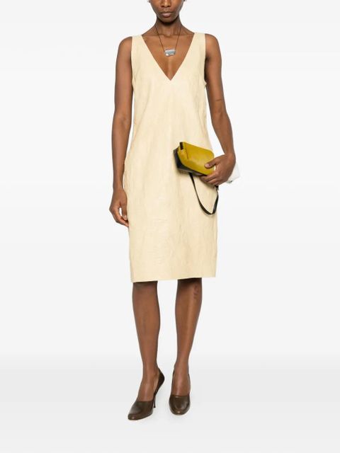 TOTEME crinkled V-neck dress - Neutrals - zdjęcie produktu nr 2