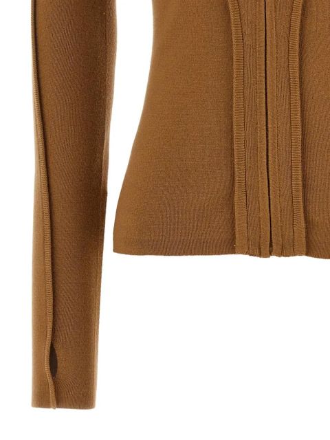 Victoria Beckham zip-front hoodie - Brown