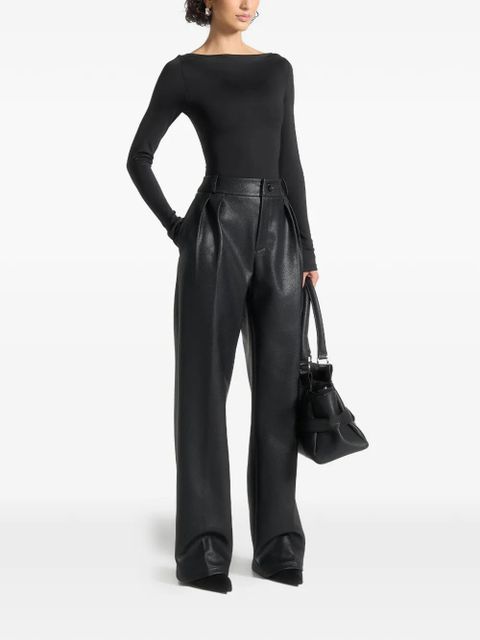 Manière De Voir Eva boat-neck long-sleeves bodysuit - Black - zdjęcie produktu nr 2