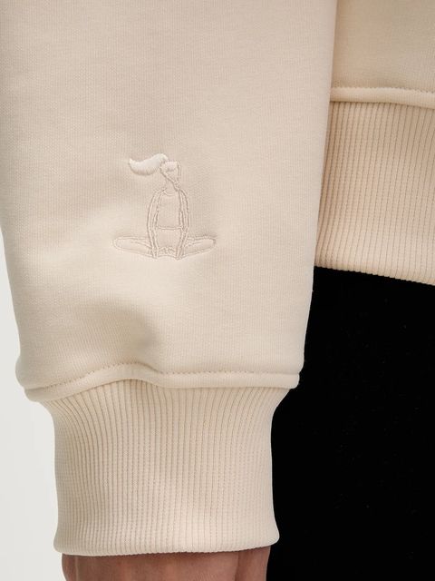 JOYINME bluza sportowa V-Essence damska kolor beżowy gładka V-Essence