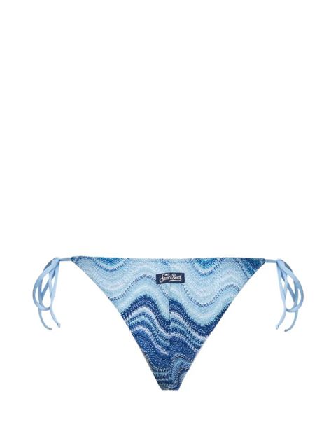MC2 Saint Barth Marielle wave-pattern bikini bottoms - Blue - zdjęcie produktu nr 2
