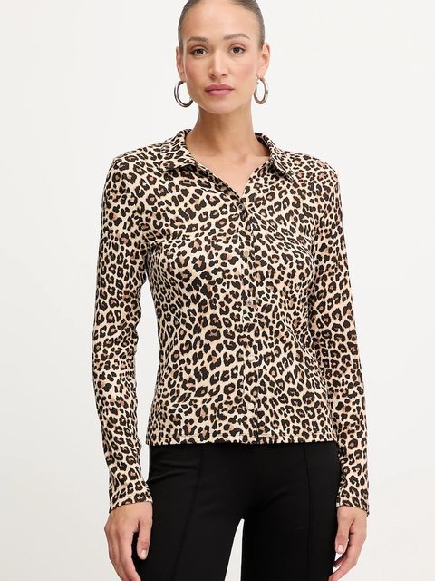 Morgan bluzka damska kolor brązowy wzorzysta TJOSY - zdjęcie produktu nr 1