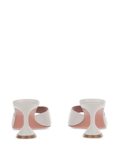 Amina Muaddi Lupita leather mules - White