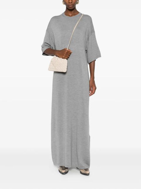 KHAITE short-sleeves midi dress - Grey - zdjęcie produktu nr 2