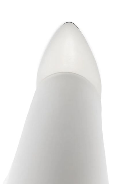 Givenchy 90mm Shark Lock calf-leather boots - White