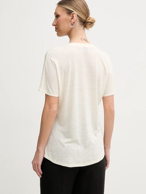 BOSS t-shirt z domieszką lnu - zdjęcie produktu nr 2