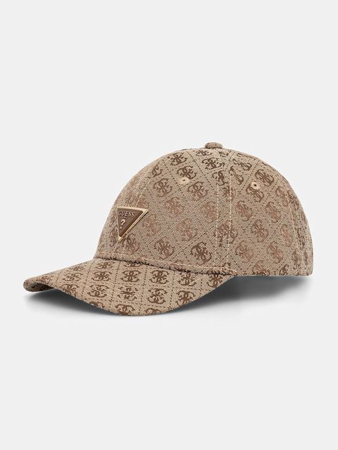 Guess czapka z daszkiem KATYA kolor beżowy AW5368 POL01 - zdjęcie produktu nr 1
