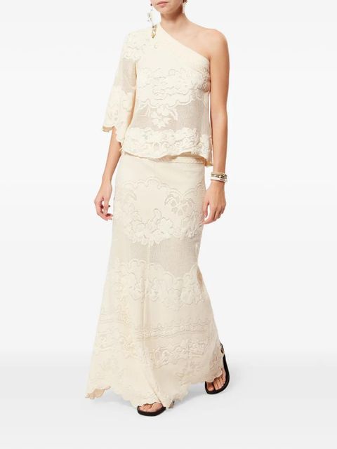 ISABEL MARANT Sanaya embroidered maxi skirt - Neutrals - zdjęcie produktu nr 2