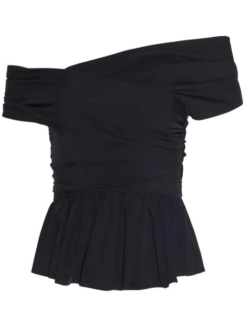 Altuzarra Pella off-shoulder draped top - Black - zdjęcie produktu nr 1