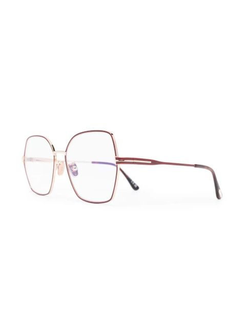 TOM FORD Eyewear side logo-plaque detail glasses - Gold - zdjęcie produktu nr 2