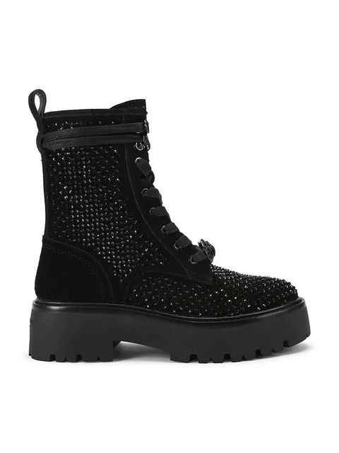 Kurt Geiger London workery zamszowe Chelsea Perf Boot Drench damskie kolor czarny na płaskim obcasie 4747900209 - zdjęcie produktu nr 1