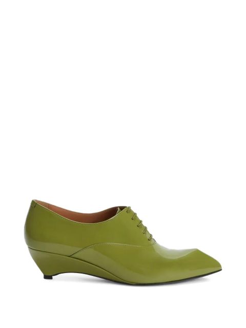 Jil Sander patent pointed-toe pumps - Green - zdjęcie produktu nr 1