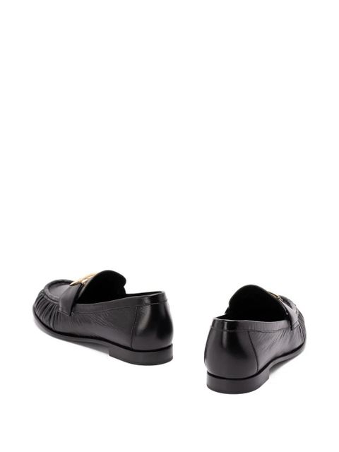 FENDI logo-detail leather loafers - Black - zdjęcie produktu nr 2