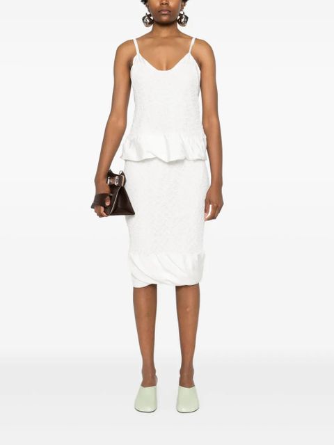 Jil Sander openwork-detail tank top - White