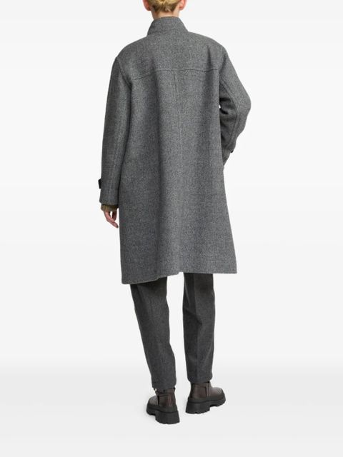 Yves Salomon double-breasted virgin-wool coat - Grey