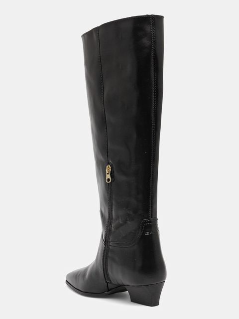 Gant kozaki skórzane Bassotte damskie kolor czarny na słupku 31581076