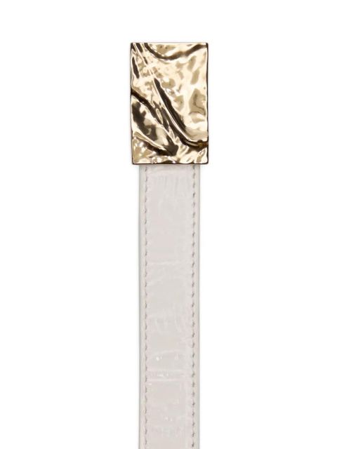LouLou de Saison Orja leather belt - White