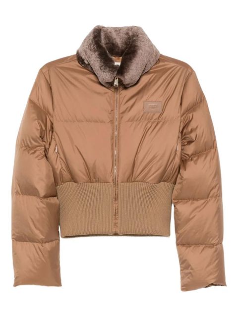 FENDI shearling-collar padded jacket - Brown - zdjęcie produktu nr 1