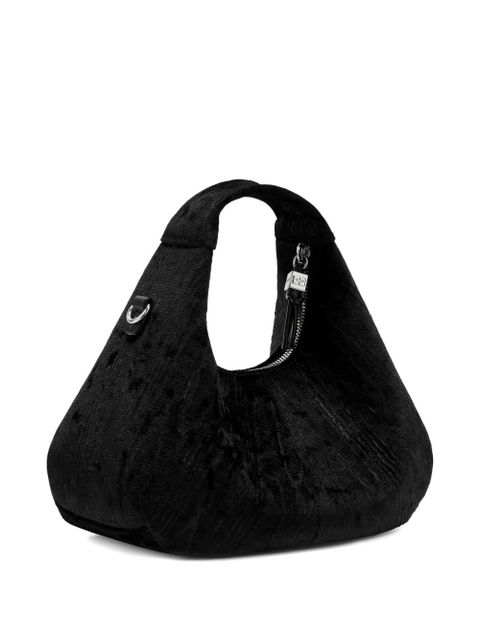 GANNI logo-detail chain tote bag - Black