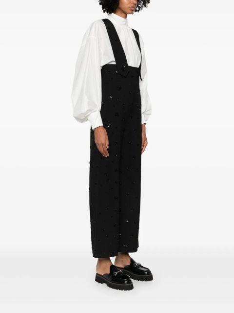 Maje sequin-embellished trousers - Black