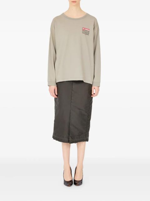 Maison Margiela Numbers-print long-sleeve T-shirt - Grey - zdjęcie produktu nr 2